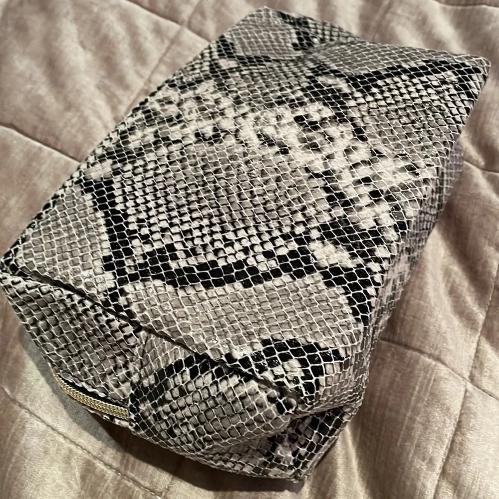 Tarte Cosmetics Faux Snakeskin Makeup Cosmetics Travel Bag